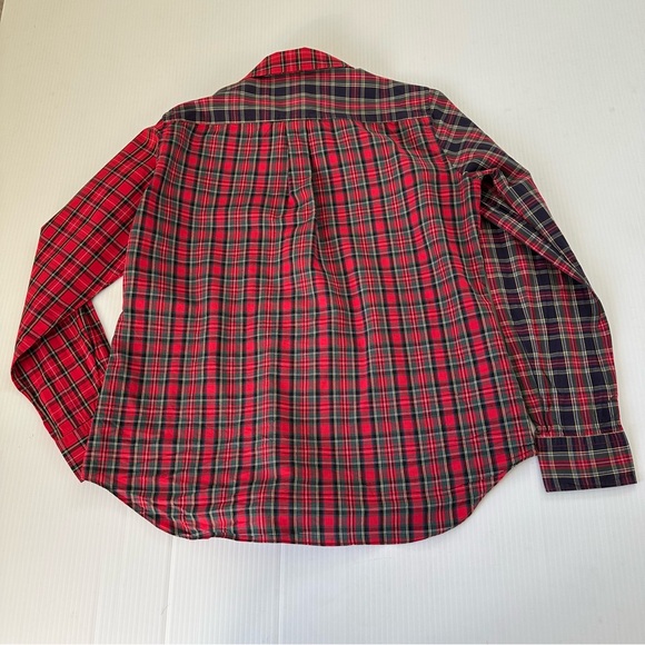 Authentic Comme des Garcons Girl Red Tartan Round Collar Shirt, M - Picture 7 of 10